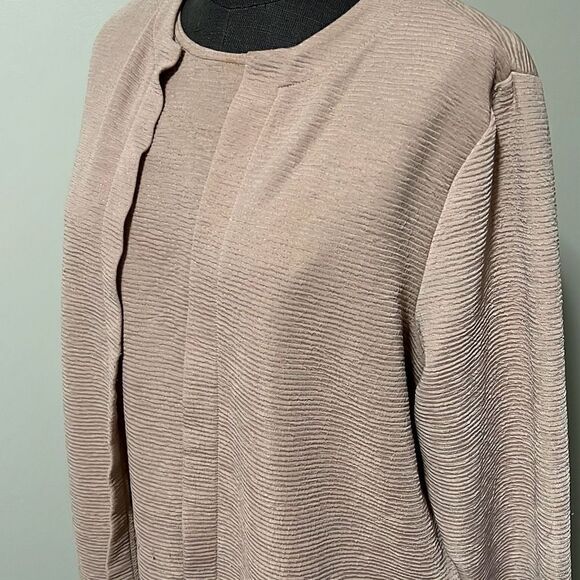 Bea Basics Women's Cream Knit Ribbed Tank Top & Cardigan Set Size XL - Picture 2 of 12